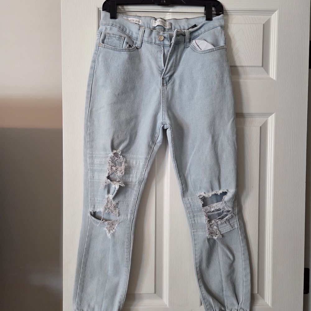 Casual Light Blue Boyfriend Jeans